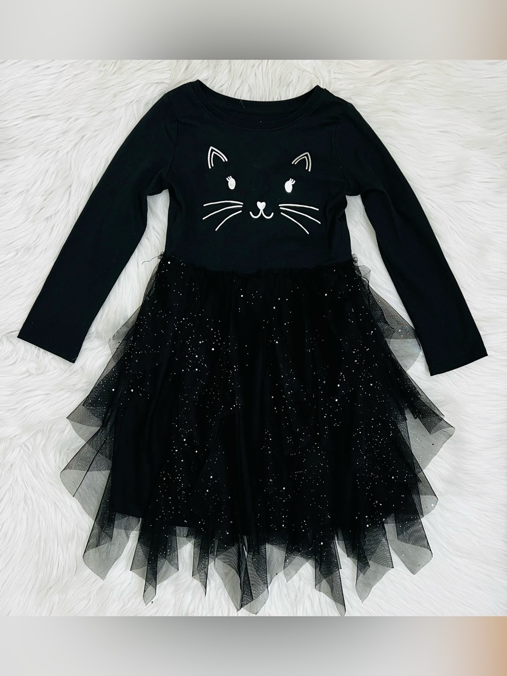 NWOT! Jumping Beans Cat Cascading Sparkle Ruffle Tutu Dress Sz 5T